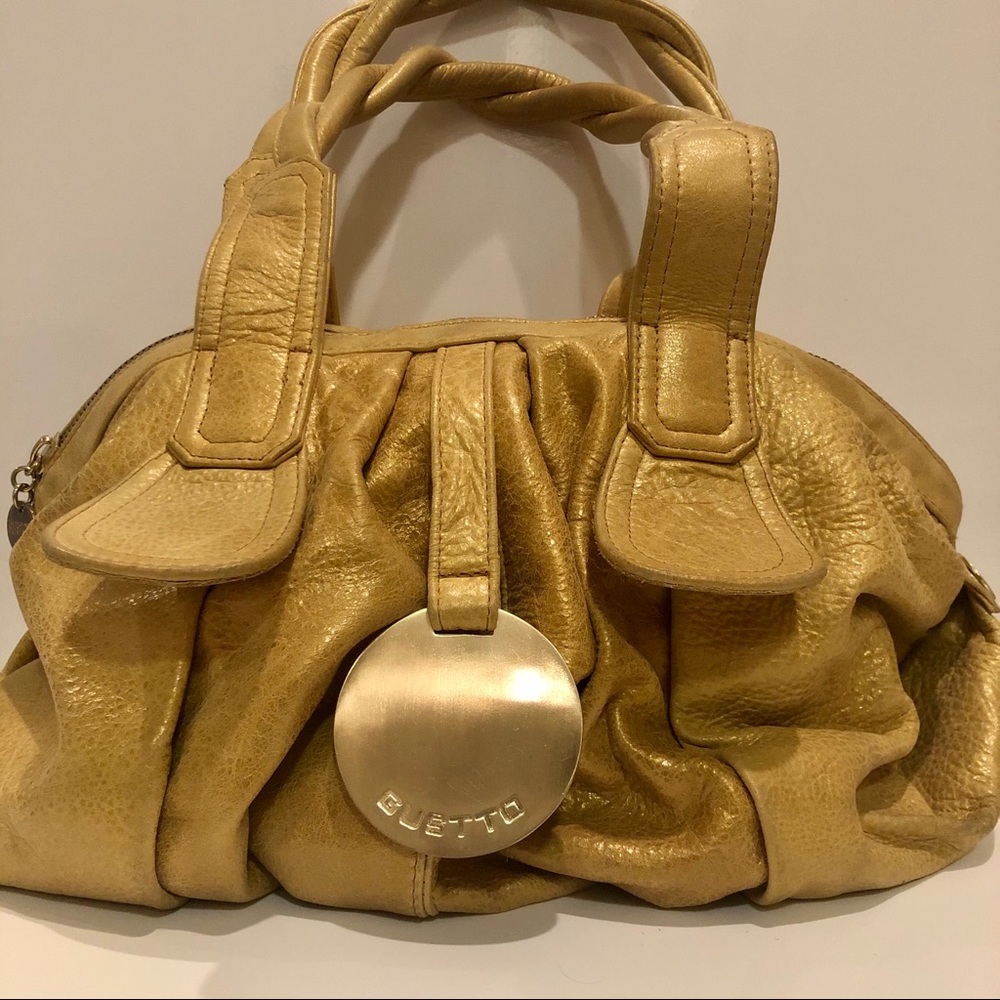 GUSTTO Gold Leather Purse